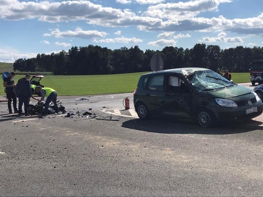 Tragiczny wypadek motocyklisty na trasie z Dzierżoniowa do...