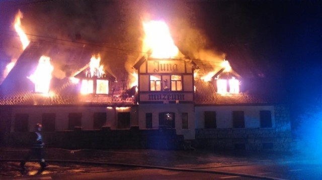 Pożar muzeum w Szklarskiej Porębie, 18.03.2015
