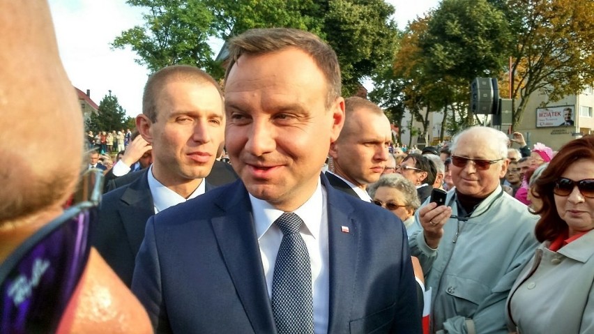 Po zamkniętym spotkaniu z władzami Sławna, prezydent Andrzej...