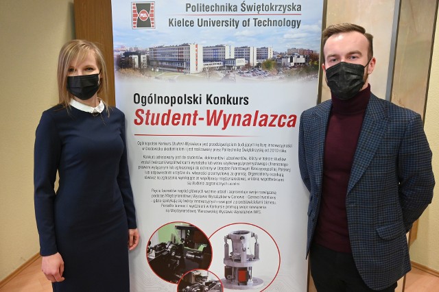 Karolina Janus i Jakub Krasowski – studenci Politechniki Świętokrzyskiej – laureaci nagród głównych w XII edycji Ogólnopolskiego Konkursu Student-Wynalazca.