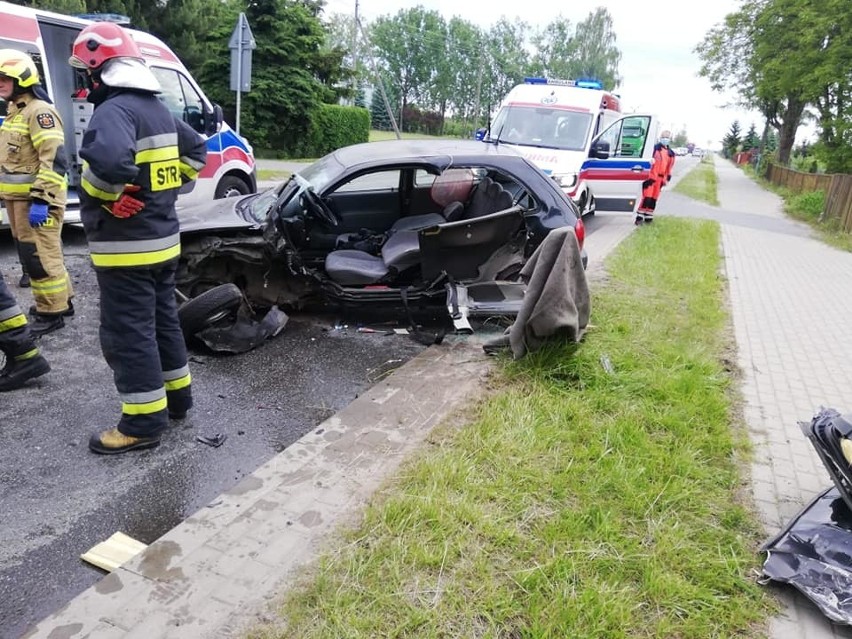 Wypadek na ulicy Wareckiej w Jasieńcu.