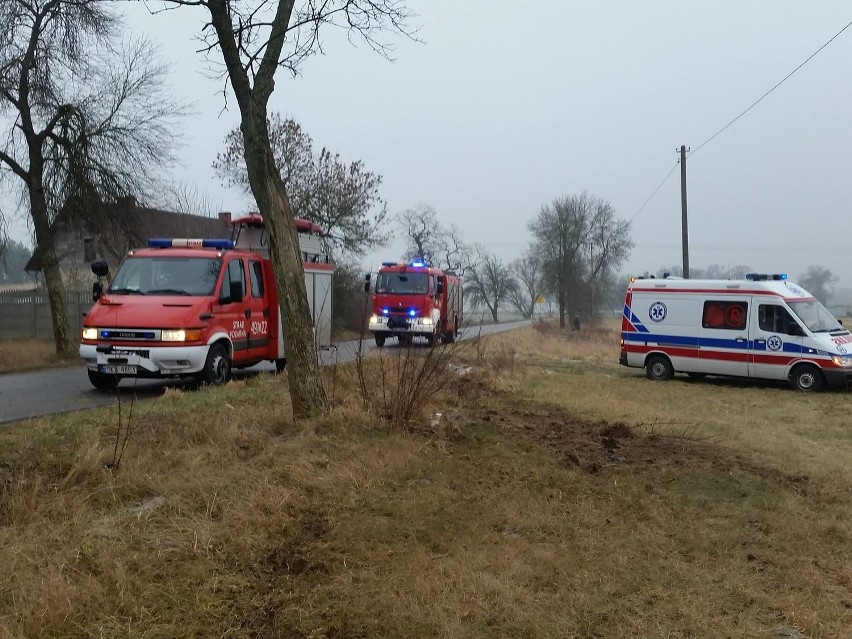 Wypadek na drodze Wilkowiecko - Danków w powiecie kłobuckim