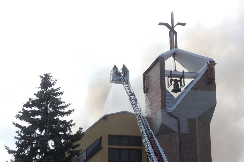 Pożar w kościele św. Floriana w Sosnowcu