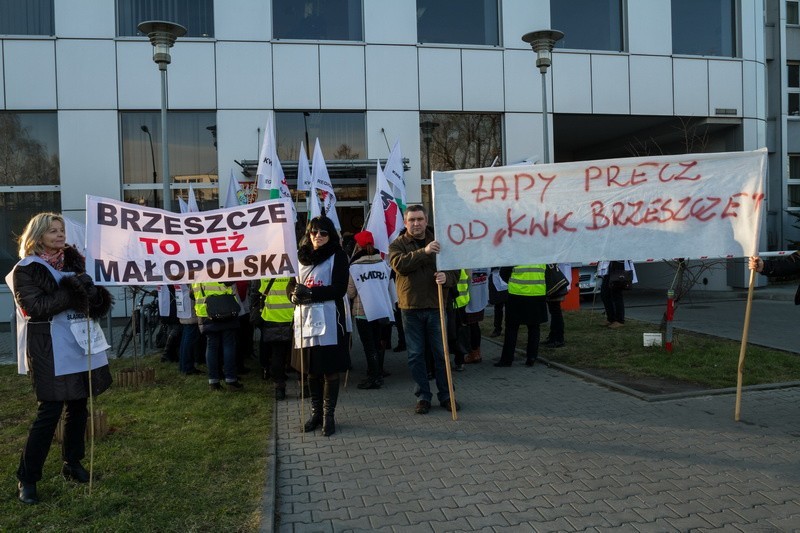 Protest w sprawie obrony kopalni Brzeszcze