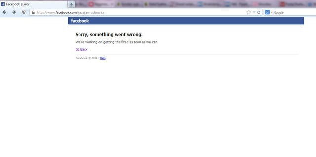Awaria Facebooka. Strona nie działa