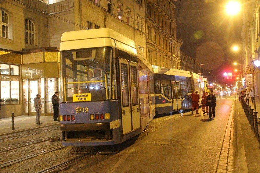 Wykolejenie tramwaju na Kołłątaja, 21.03.2016