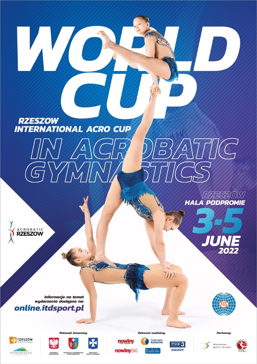 Puchar Świata w akrobatyce sportowej w Rzeszowie. Wystąpią reprezentanci z 10. państw. Patronat Nowin
