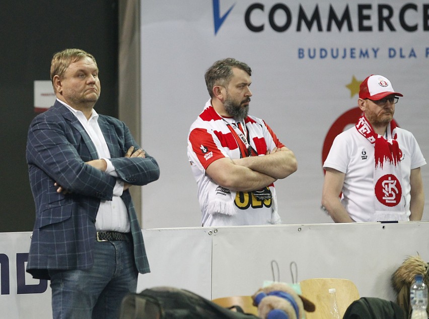 Prezes ŁKS Commercecon Hubert Hoffman (od lewej)...