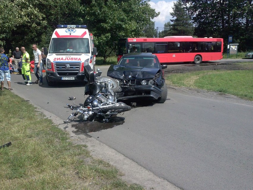 Wypadek motocyklisty w Ząbkowicach