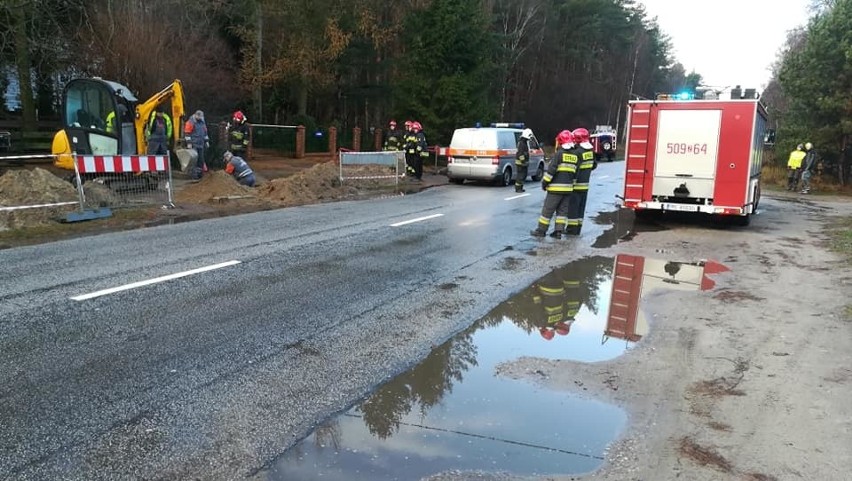 Wołczkowo. Wyciek gazu z rurociągu. Było groźnie 