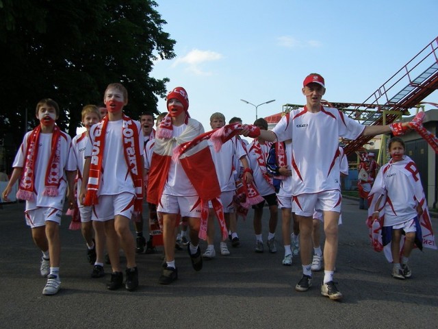 Zawodnicy UKP w Wiedniu na meczu Austria - Polska podczas ostatnich mistrzostw Europy. To była nagroda za wygranie turnieju Coca Cola Cup.