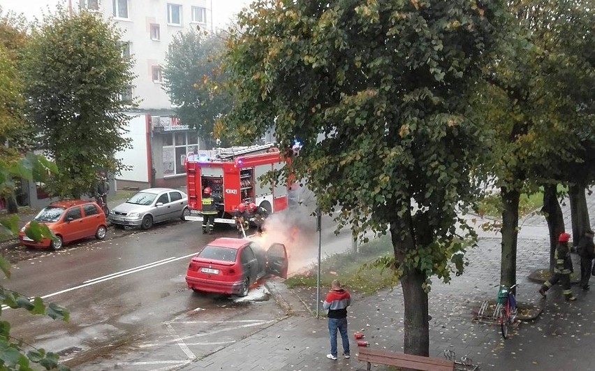 Na ulicy 3 Maja w Hajnówce doszło do pożaru samochodu. W...