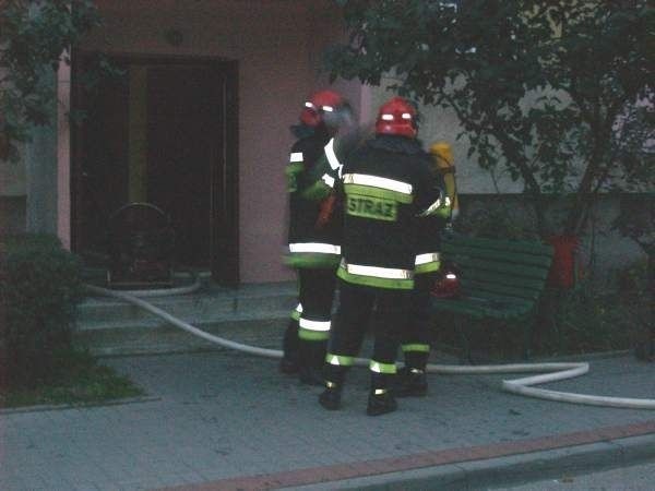 Mielec > Pożar w bloku przy ulicy Kusocińskiego