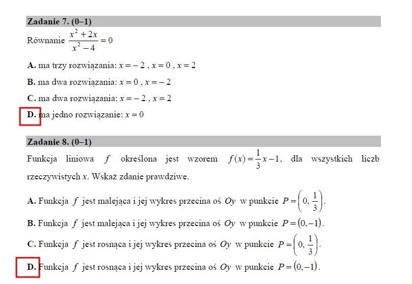 Matura 2018 matematyka poziom podstawowy - arkusze, odpowiedzi. Matura z matematyki 2018 poziom podstawowy 7.05.2018 [arkusze, rozwiązania]