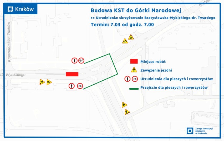 Kraków. Sporo zmian w ruchu z powodu remontów i inwestycji