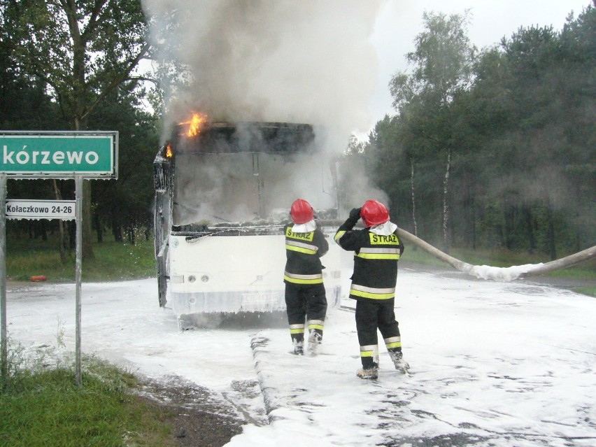 W Szkocji płonął autobus PKS [zobacz zdjęcia]