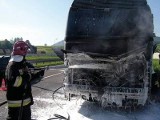 Pożar silnika autokaru
