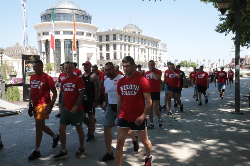 Kibice łódzkiego Widzewa również dotarli do Skopje