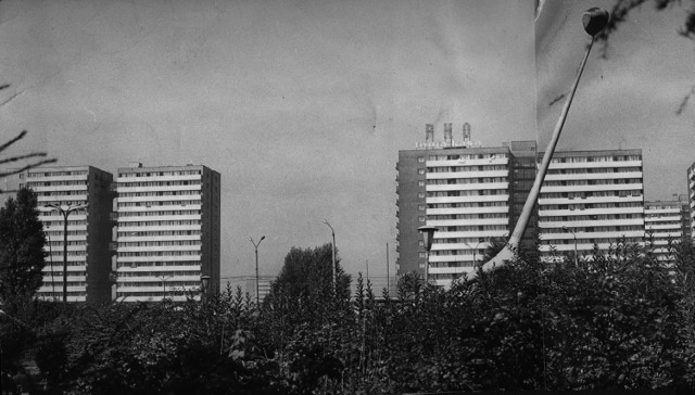 Osiedle Tysiąclecia w Katowicach w roku 1973. Pierwsze mieszkania oddano tu do użytku w 1964 roku, w nawiązaniu do Tysiąclecia Państwa Polskiego.