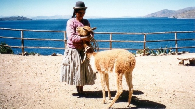 Pasterka nad jeziorem Titicaca