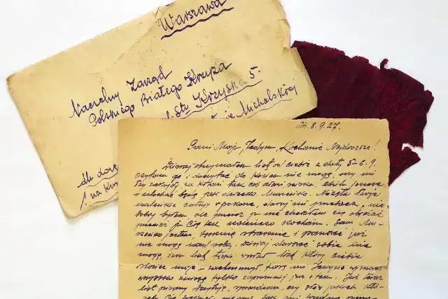 List miłosny do Klementyny Michalskiej z 1927 roku. Kobieta była w trakcie kursu PBK