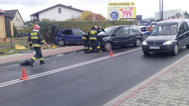 Wypadek w Jastrzębiu: zderzenie dwóch pojazdów