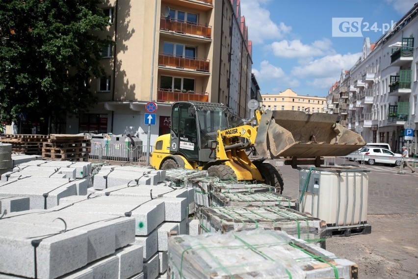 Roboty drogowe na ul Bolesława Śmiałego w Szczecinie