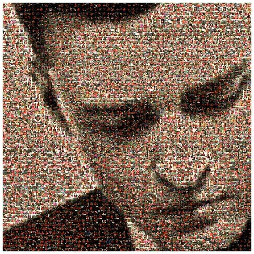 Portret Justina Timberlake'a złożony ze zdjęć uczestników...