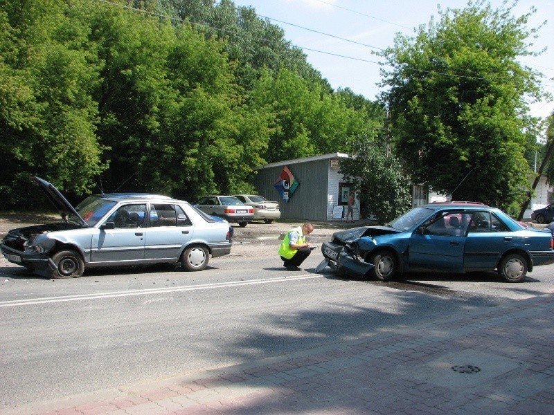 Czolowe zderzeni w Malkini