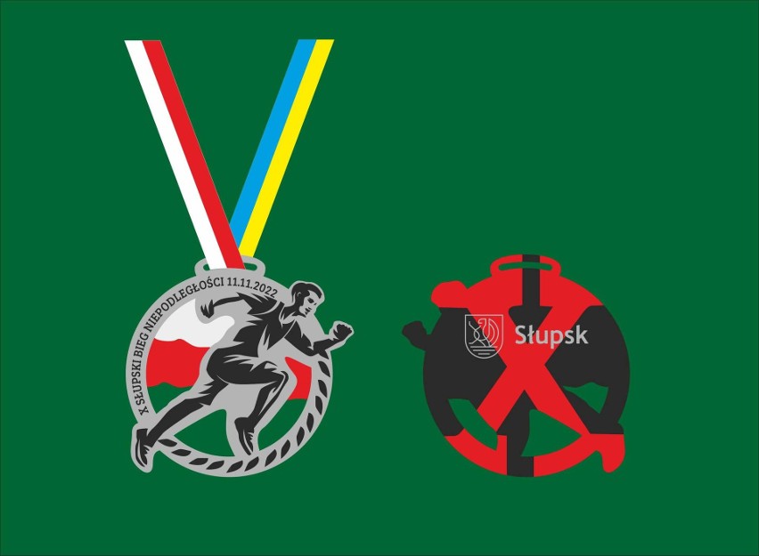 Medal na jubileuszowy X Bieg Niepodległości w Słupsku