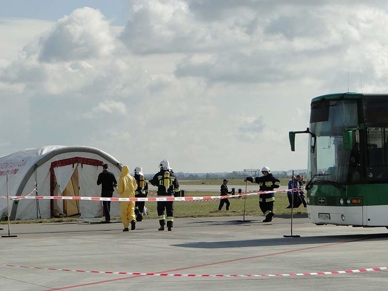 W ćwiczeniach wzięli udział policjanci z komendy miejskiej w...