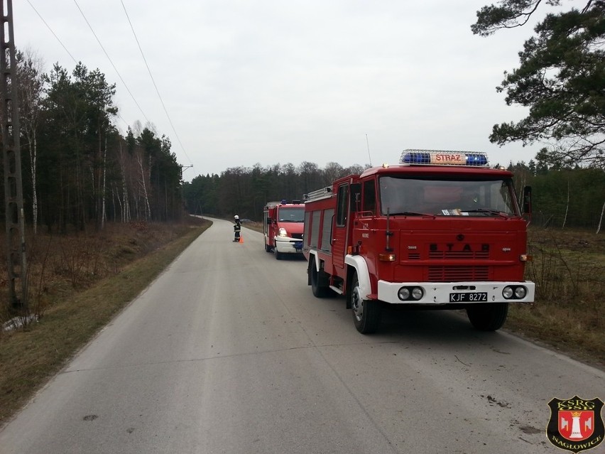 Gm. Nagłowice: Wypadek na łuku drogi w Rakoszyn 