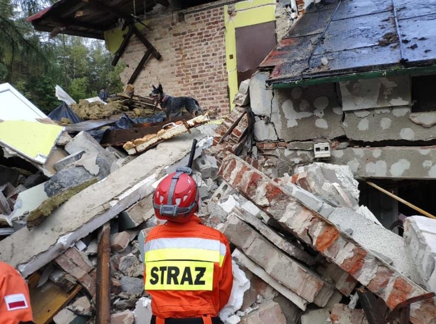 Wybuch gazu w domu w Łódzkiem. Runęła ściana budynku