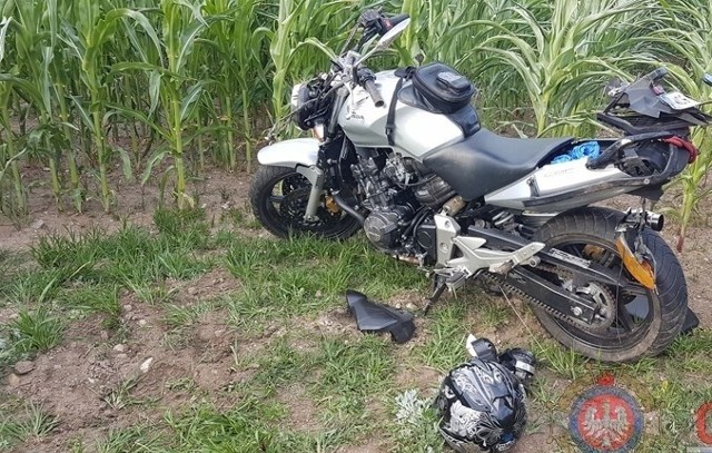 Lipniki. Motocyklista stracił panowanie nad pojazdem, 07.07.2019