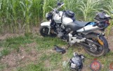 Lipniki. Motocyklista trafił do szpitala: przewrócił się razem z motorem. Stracił panowanie nad pojazdem