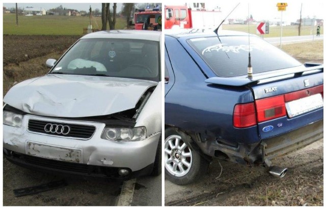 29 lutego na skrzyżowaniu drogi krajowej nr 57 z powiatową doszło do zderzenia dwóch samochodów osobowych.