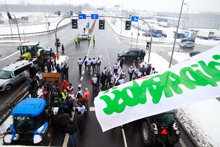 Zdjęcia archiwalne. Protest rolników z woj. podlaskiego.