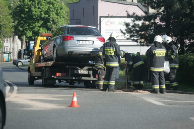 Wypadek w Katowicach: Korki w Dąbrówce Małej