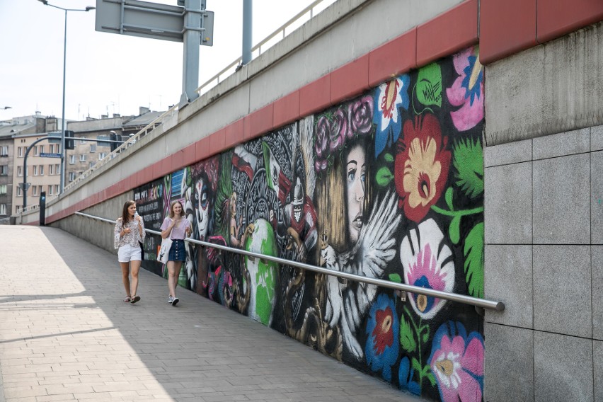 Kraków. Polsko-meksykański mural przy rondzie Mogilskim [ZDJĘCIA]