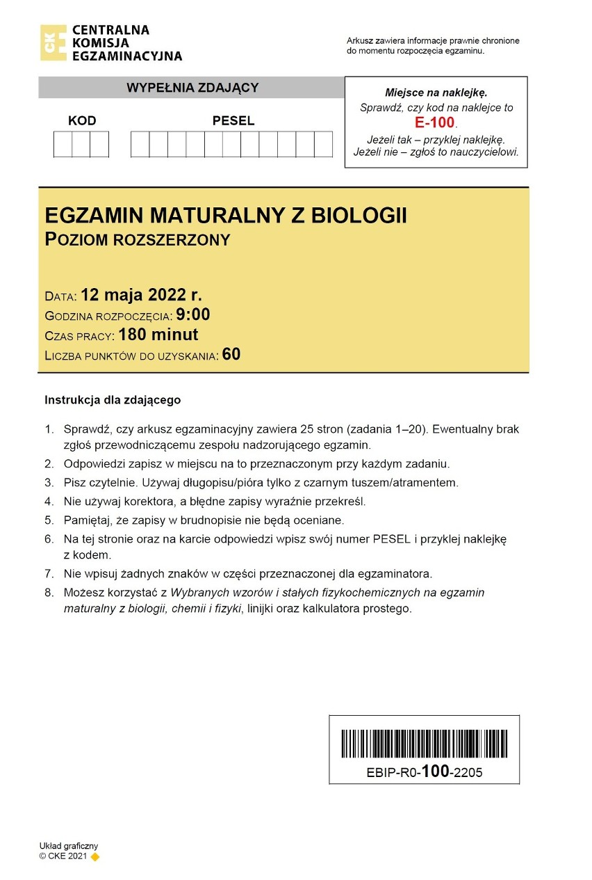 Kliknij i sprawdź odpowiedzi do matury z biologii >>>