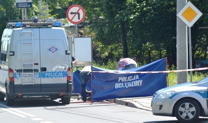 Wypadek motocyklistki w Bielsku-Białej na ul. Żywieckiej