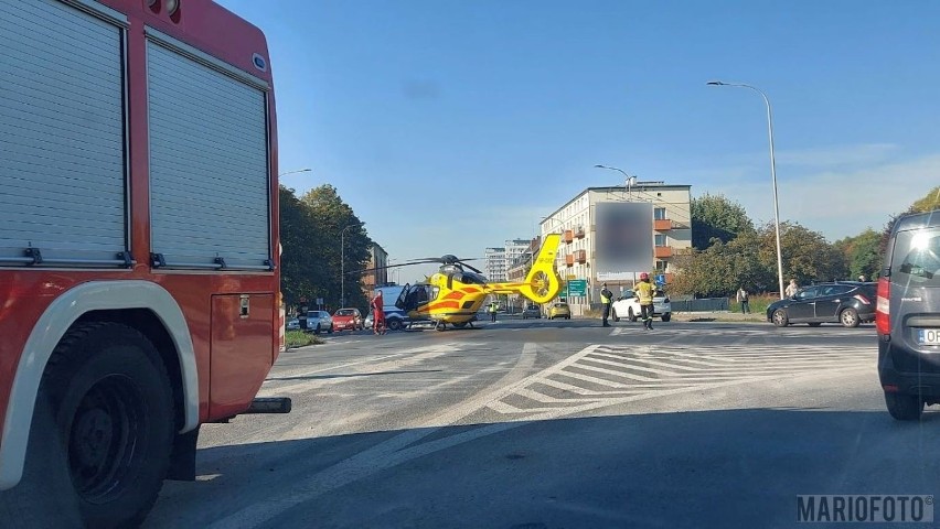 Śmigłowiec LPR lądował na skrzyżowaniu w Opolu.