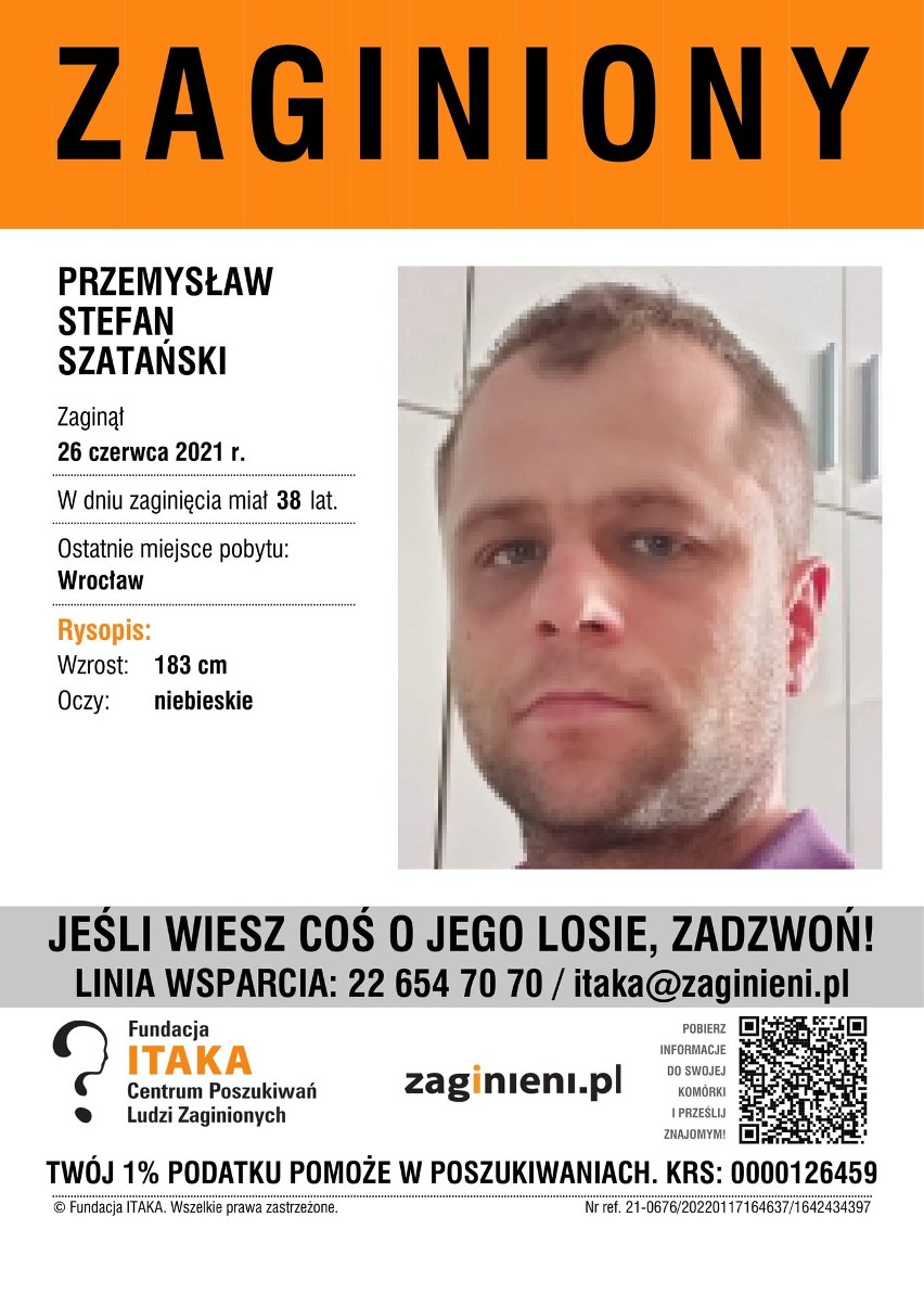 Poszukiwania Przemysława Szatańskiego z Wrocławia prowadzi...