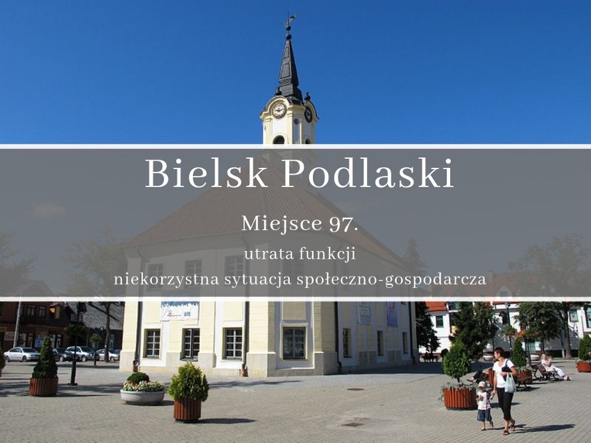 Najmniej zagrożonym podlaskim miastem jest Bielsk Podlaski,...