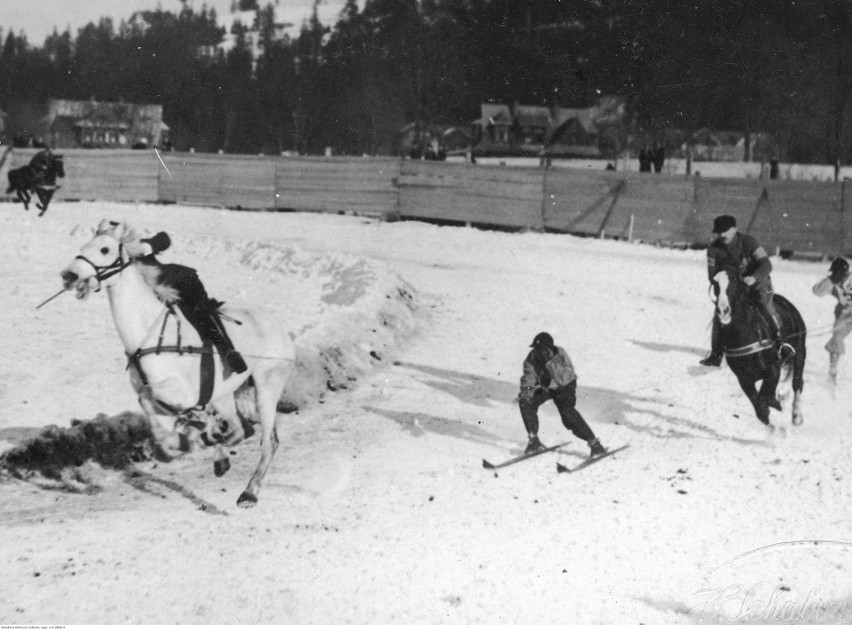 Skijöring, czyli przedwojenne wyścigi narciarskie w Zakopanem [GALERIA]