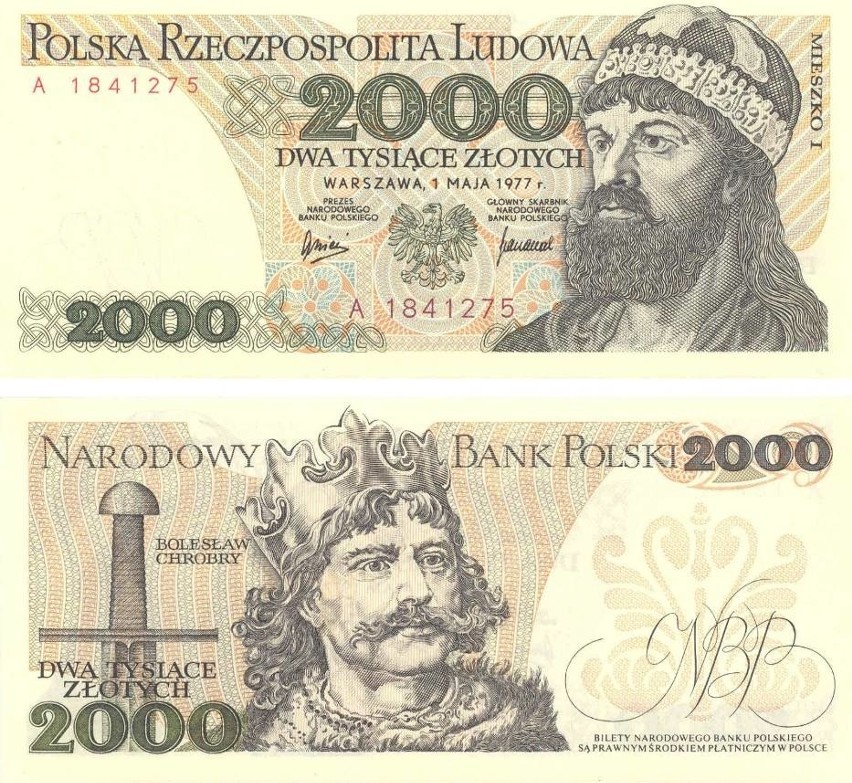Banknot 2 000 zł, odpowiednik dzisiejszych 20 gr,...