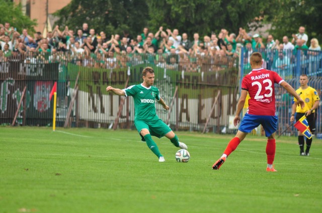 Fragment meczu, Raków - Radomiak, który rozegrano w rundzie jesiennej w Częstochowie.