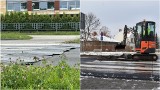 Znikają plastikowe „zebry” przy ul. bł. ks. Romana Sitki w Tarnowie. Zamiast tworzywa sztucznego miasto położy tam asfalt. WIDEO