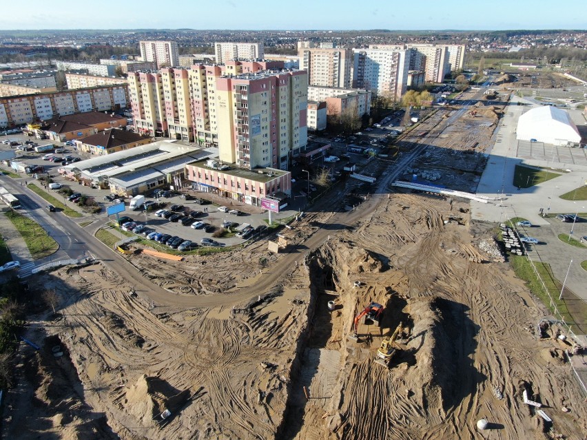 Trwa przebudowa ulicy Szafera w Szczecinie