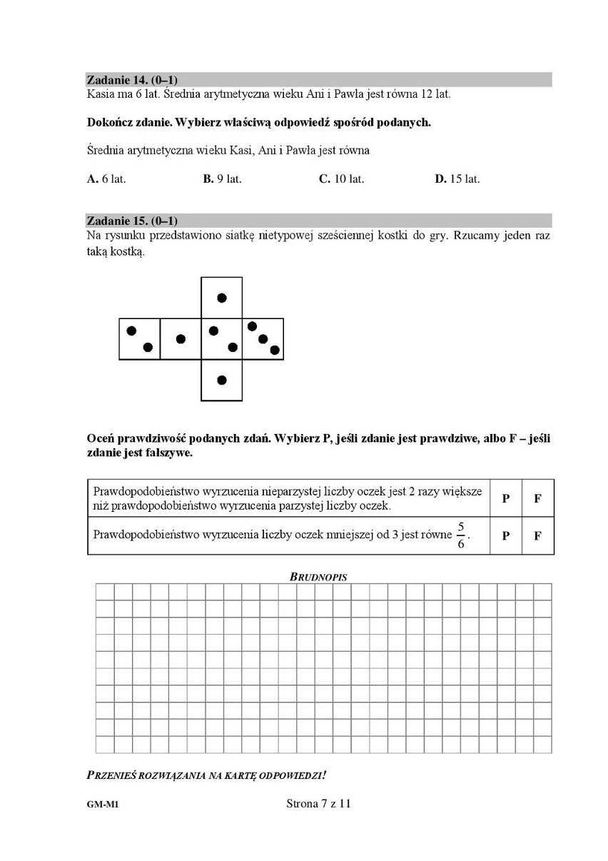 Egzamin gimnazjalny 2016. Matematyka [ODPOWIEDZI, ARKUSZ...